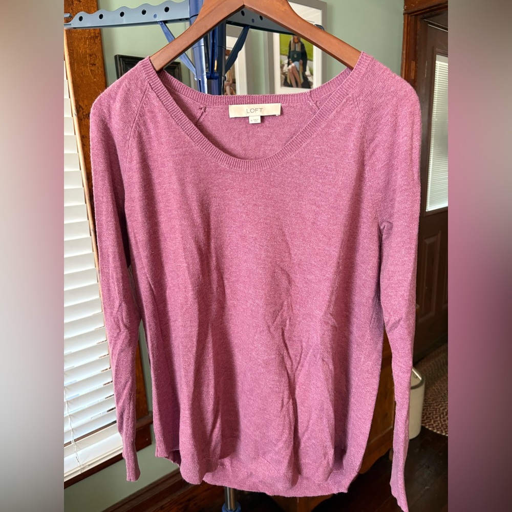 LOFT Women's Pink Sweater